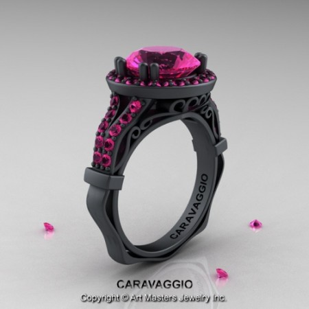 Caravaggio_14K_Matte_Black_Gold_3_Carat_Pink_Sapphire_Engagement_Ring_Wedding_Ring_R620_14KMBGPS_P_jpg-100670-500×500