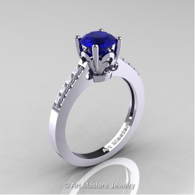 Classic-14K-White-Gold-1-Carat-Blue-Sapphire-Diamond-Solitaire-Wedding-Ring-R101-14KWGDBS-P-402×402