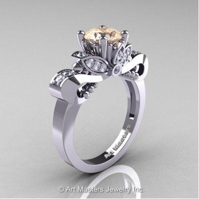Classic-14K-White-Gold-1-Carat-Champagne-Diamond-Solitaire-Engagement-Ring-R323-14KWGDCH-P-402×402
