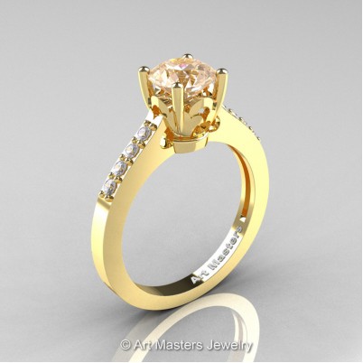 Classic-14K-Yellow-Gold-1-Carat-Champagne-and-White-Diamond-Solitaire-Wedding-Ring-R101-14KYGDCHD-P-402×402