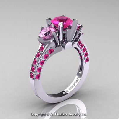 Classic-French-14K-White-Gold-Three-Stone-2-Ct-Pink-Light-Pink-Sapphire-Solitaire-Wedding-Ring-R421-14KWGLPSPS-P-402×402