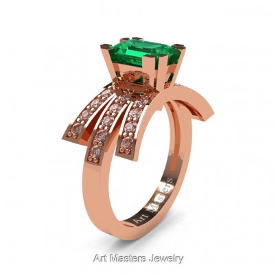 Modern-Victorian-14K-Rose-Gold-1-Ct-Emerald-Cut-Emerald-Diamond-Engagement-Ring-R344-14KRGDEM-P-402×402