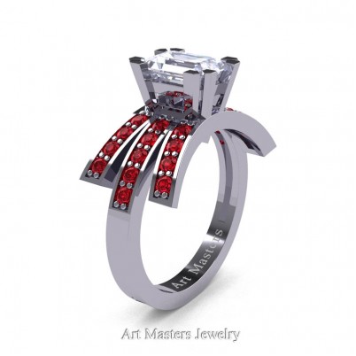 Modern-Victorian-14K-White-Gold-1-Ct-Emerald-Cut-Russian-Ice-CZ-Rubies-Engagement-Ring-R344-14KWGRRICZ-P-402×402