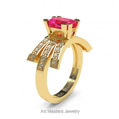 Modern-Victorian-14K-Yellow-Gold-1-Ct-Emerald-Cut-Pink-Sapphire-Diamond-Engagement-Ring-R344-14KYGDPS-P-402×402