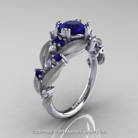 Nature-Classic-14K-White-Gold-1-0-Ct-Blue-Sapphire-Diamond-Leaf-and-Vine-Engagement-Ring-R340S-14KWGDBS-P-700×700