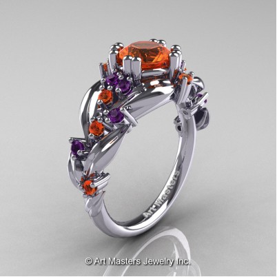 Nature-Classic-14K-White-Gold-1-0-Ct-Orange-Sapphire-Amethyst-Leaf-and-Vine-Engagement-Ring-R340-14KWGBAMOS-P-402×402
