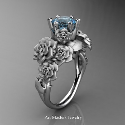 Nature-Inspired-14K-White-Gold-1-0-Ct-Blue-Topaz-Rose-Bouquet-Leaf-and-Vine-Engagement-Ring-R427-14KWGSBT-P-402×402