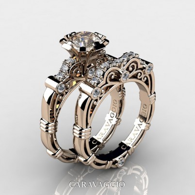 Art-Masters-Caravagio-14K-Rose-Gold-1-Carat-Champagne-and-White-Diamond-Engagement-Ring-Wedding-Band-Set-R623S-14KRGDCHD-P-402×402