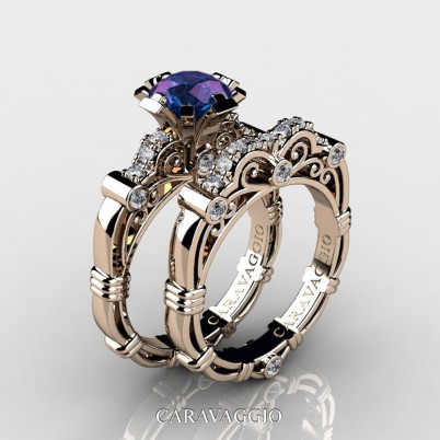 Art-Masters-Caravagio-14K-Rose-Gold-1-Carat-Chrysoberyl-Alexandrite-Diamond-Engagement-Ring-Wedding-Band-Set-R623S-14KRGDAL-P-402×402