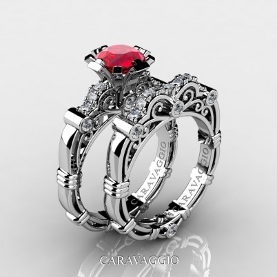 Art-Masters-Caravagio-14K-White-Gold-1-Carat-Ruby-Diamond-Engagement-Ring-Wedding-Band-Set-R623S-14KWGDR-P2-402×402