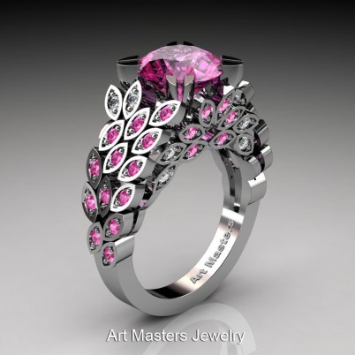 Art-Masters-Renoir-14K-White-Gold-3-Ct-Pink-Sapphire-Diamond-Engagement-Ring-Wedding-Ring-R299-14KWGDPSS-P-402×402