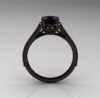 Art-Nouveau-Black-Gold-Black-Diamond-Engagement-Ring-R207-BGBD-P