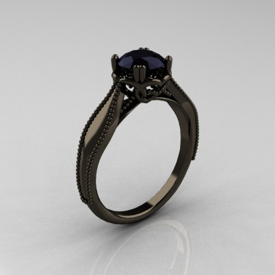 Art-Nouveau-Black-Gold-Black-Diamond-Engagement-Ring-R207-BGBD-P-402×402