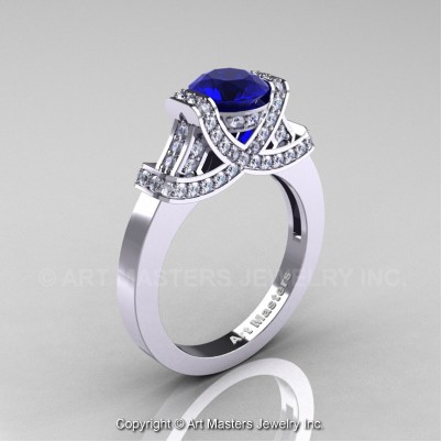 Classc-Armenian-14K-White-Gold-1-0-Ct-Blue-Sapphire-Diamond-Engagement-Ring-Wedding-Ring-R283-14KWGDBS-P-402×402