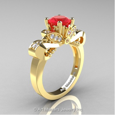 Classic-14K-Yellow-Gold-1-Carat-Ruby-Diamond-Solitaire-Engagement-Ring-R323-14KYGDR-P-402×402