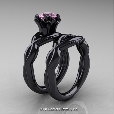 Faegheh-Modern-Classic-14K-Black-Gold-1-0-Ct-Light-Pink-Sapphire-Engagement-Ring-Wedding-Band-Bridal-Set-R290S-14KBGLPS-P-402×402