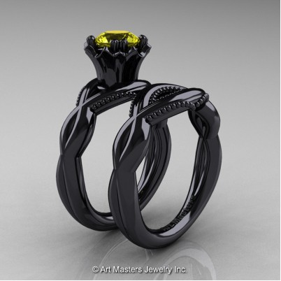 Faegheh-Modern-Classic-14K-Black-Gold-1-0-Ct-Yellow-Sapphire-Engagement-Ring-Wedding-Band-Bridal-Set-R290S-14KBGYS-P-402×402