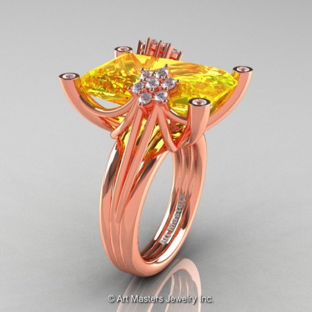 Modern-Bridal-14K-Rose-Gold-Yellow-Sapphire-Diamond-Fantasy-Cocktail-Ring-R292-14KRGDYS-P-700×700