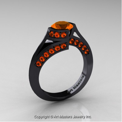 Modern-French-14K-Black-Gold-1-0-Carat-Orange-Sapphire-Engagement-Ring-Wedding-Ring-R376-14KBOS-P1-402×402