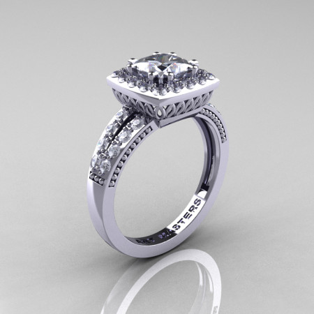 Renaissance-Classic-White-Gold-1-23-Carat-Princess-Cubic-Zirconia-Diamond-Engagement-Ring-R220P-WGDCZ-P-700×700