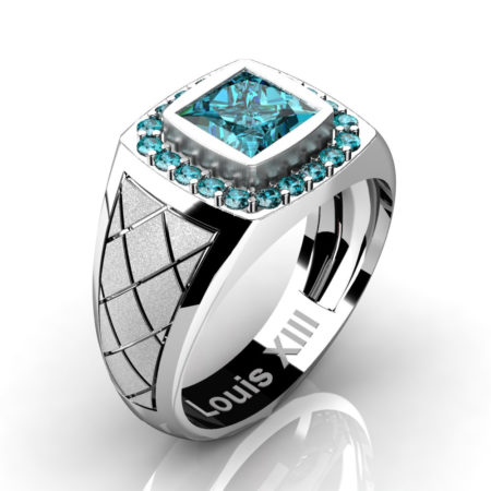 Louis-XIII-Modern-14K-White-Gold-1-25-Carat-Princess-Blue-Diamond-Wedding-Ring-R1131-14KSWGDBLD2