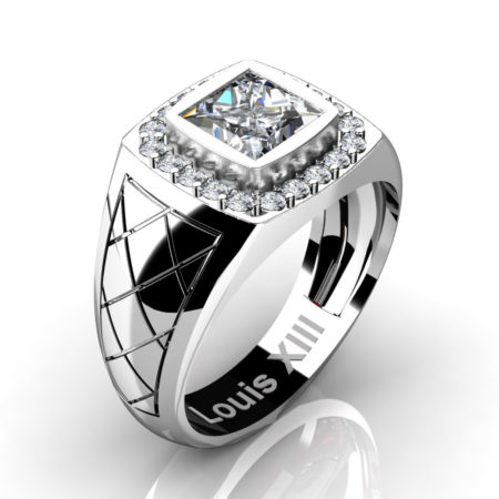 Louis-XIII-Modern-14K-White-Gold-1-25-Carat-Princess-Certified-Diamond-Wedding-Ring-R1131-14KWGCVVSD